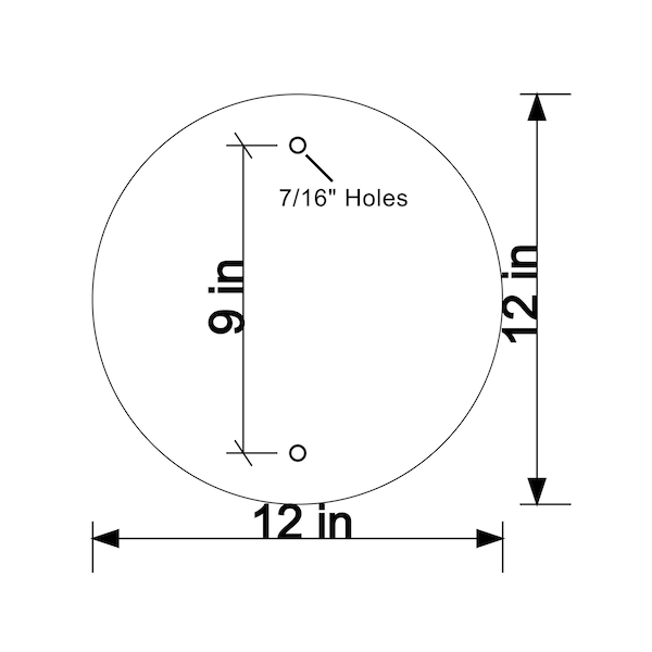 12 In W, 12 In H, Aluminum